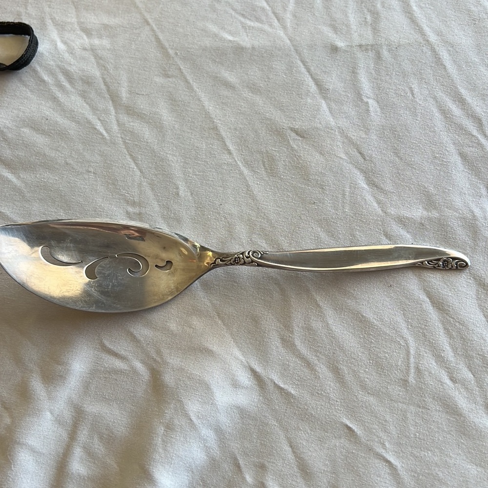 Vintage Rogers Bros Silver Serving Spoon